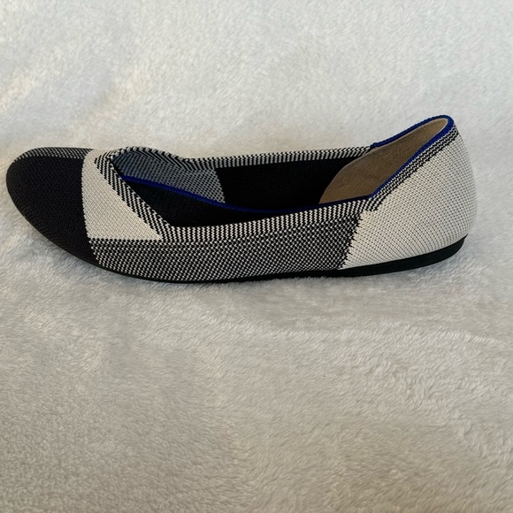 Rothy's The Flat Captoe Black Color block Textile Size US 8 - Picture 5 of 9